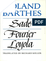Barthes Roland Sade Fourier Loyola en 1976