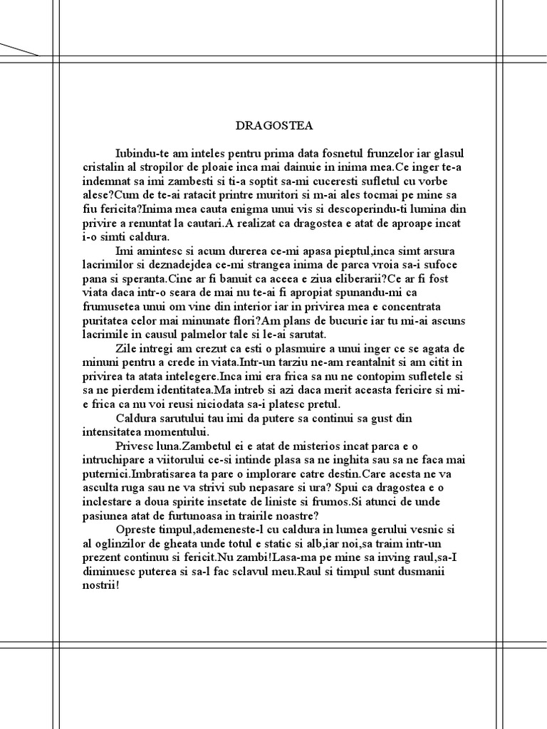 DRAGOSTEA | PDF