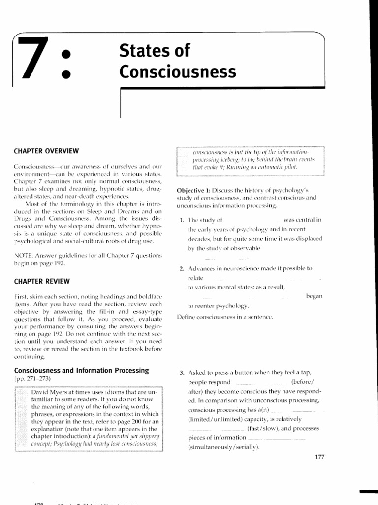 Chapter Seven Study Guide | PDF | Sleep | Hypnosis