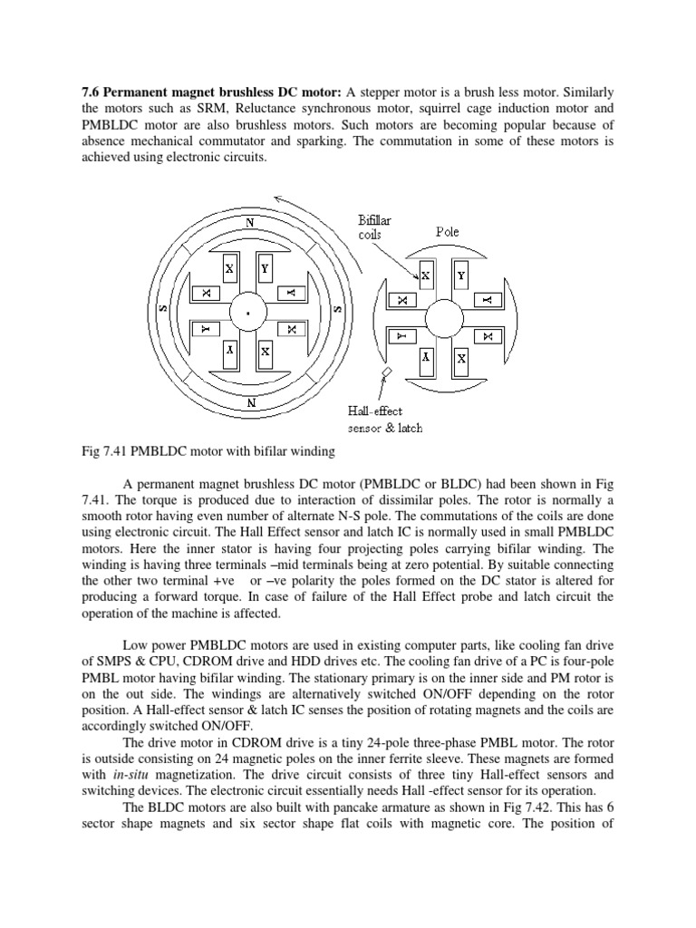 Permanent Magnet Brushless DC Motor | PDF | Electric Motor ...