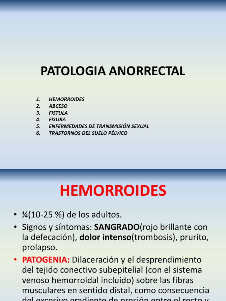 PATOLOGÍA ANORRECTAL | Hemorroides | Gastroenterología