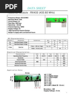 RF Receiver Module Datasheet Receptor