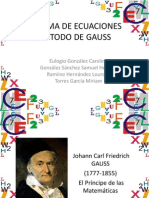 Sistema de Ecuaciones Método Gauss