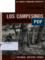 Warman, Arturo. Los Campesinos. Hijos Predilectos Del Regimen