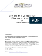 Beware The Contagious Disease of Anxiety by Ernest Holmes P