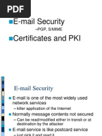 E-Mail Security Certificates and PKI: - PGP, S/Mime