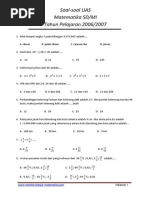 Soal-soal UAS SD 2007