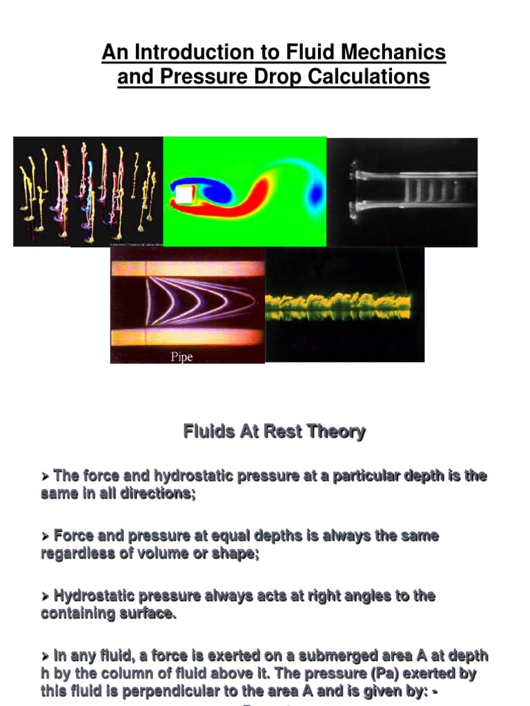 Fluid Mechanics: Pressure Drop & Bernoulli | PDF | Reynolds Number ...