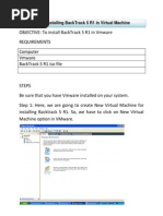 Installing Backtrack 5 R1 in Virtual Machine