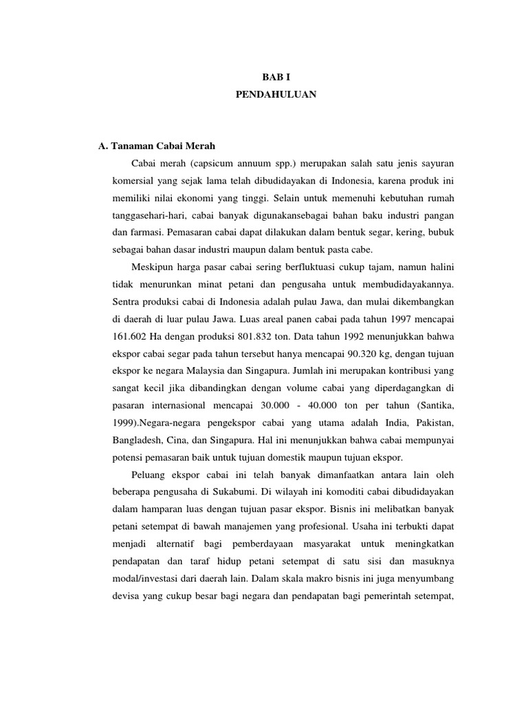 Proposal Tanaman Cabai