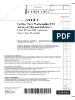 FP2 Edexcel Past Year Paper