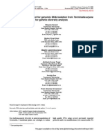 A Standardized Protocol for Genomic DNA Isolation From Terminalia Arjuna for Genetic Diversity Analysis