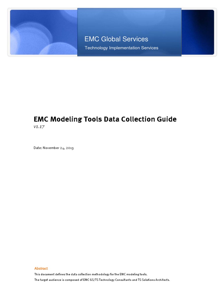 EMC Modeling Tools Data Collection Guide v1.17 | PDF | Ibm System I ...