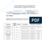 Data Validations:: Instructions: Please Do Not Enter Data in Row One of The Excel Sheet. This Row Is For Data