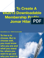 How To Create A VA2013 Downloadale Membership Profile PDF 2014 by JomarHilario