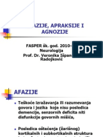 15. Afazije, Apraksije i Agnozije