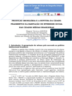 AMORIM, W. v. Produção Imobiliária e A Ruptura Da Cidade