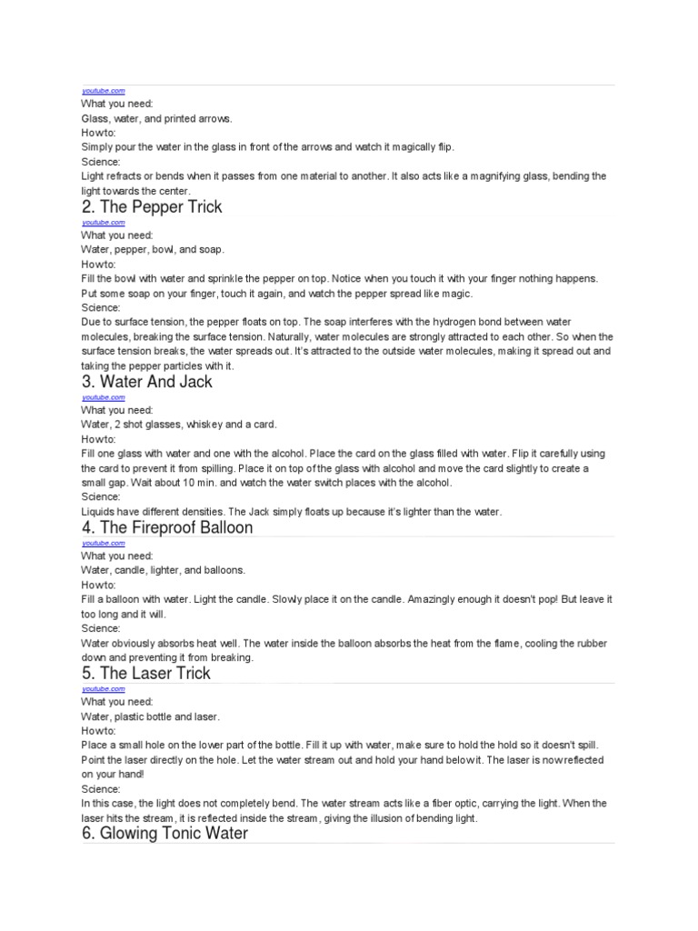 Water Experiment | PDF | Ice | Glasses