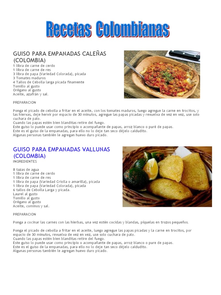 Recetas Colombianas | PDF | Cilantro | Merengue