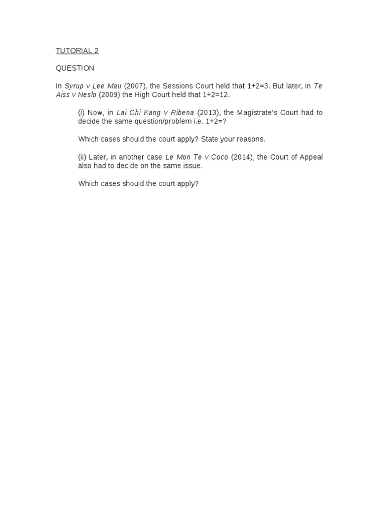 Tutorial 2 | PDF