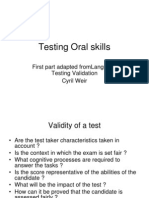 Testing Oral Skills