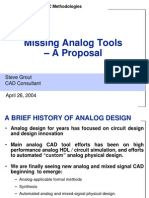 Missing Analog Tools - A Proposal: Steve Grout CAD Consultant