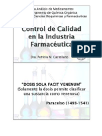 Control de Calidad en La Industria Farmaceutica