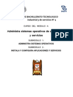 Módulo IV Administra Sistemas Operativos de Aplicaciones y Servicios