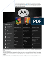 Comparação Motorola E, G e X