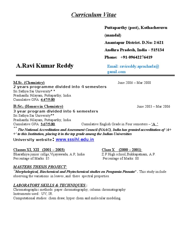 Biotechnology resume summary picture