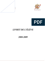 Livret de l'Elève - 2008-2009