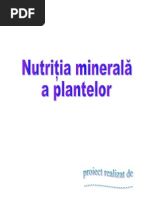 Nutritia Minerala a Plantelor