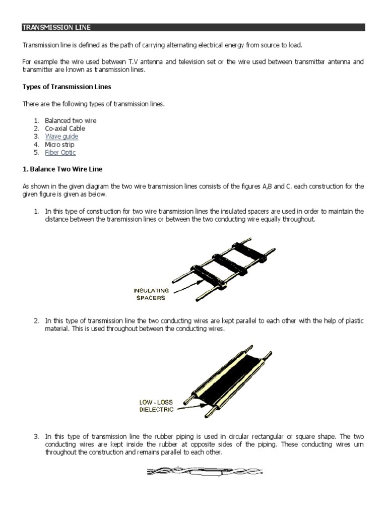 Transmission Line Pdf Transmission Line Coaxial Cable