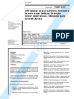 NBR 08261 - 1983 - Perfil Tubular de Aço-Carbono Formado A Frio