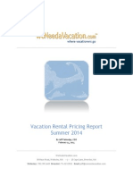 Vacation Rental Pricing Report - Summer 2014