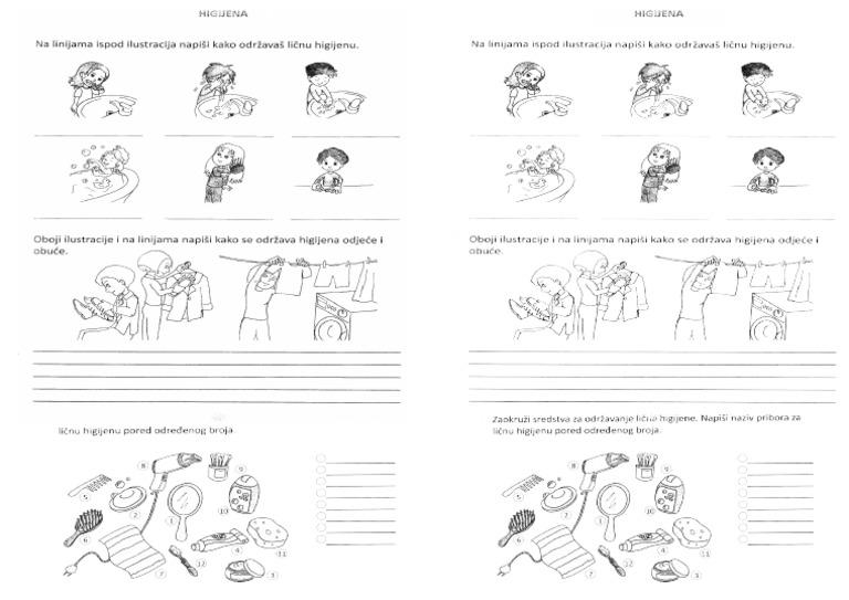 Nastavni Listic - Higijena | PDF