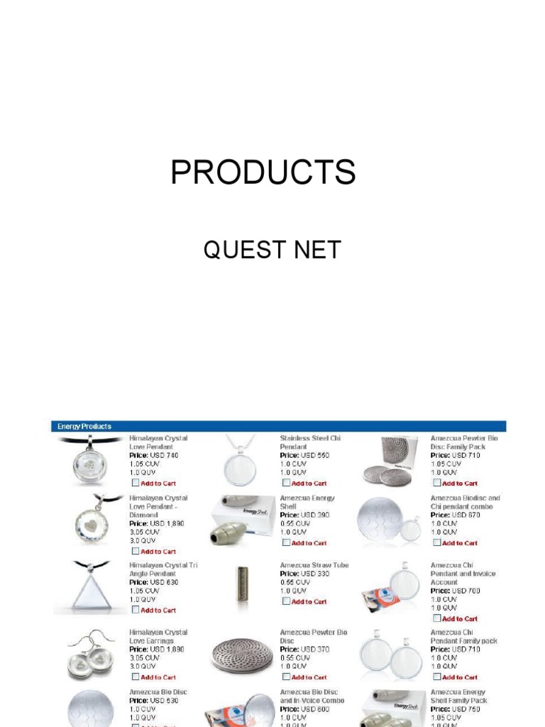 Quest Net Product Overview | PDF | Technology & Engineering