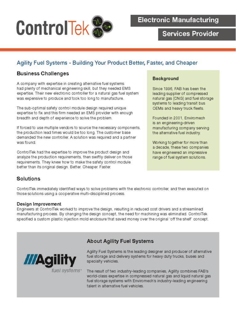 ControlTek Case Study Agility Fuel Systems Alternative Fuel