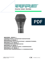 Microphone User Guide: Model Bg5.1 Modèle Bg5.1 Modelle Bg5.1 Modelo Bg5.1 Modello Bg5.1