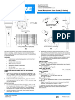 Shure Microphone User Guide (C-Series) : Shure Incorporated 222 Hartrey Avenue Evanston IL 60202-3696 U.S.A