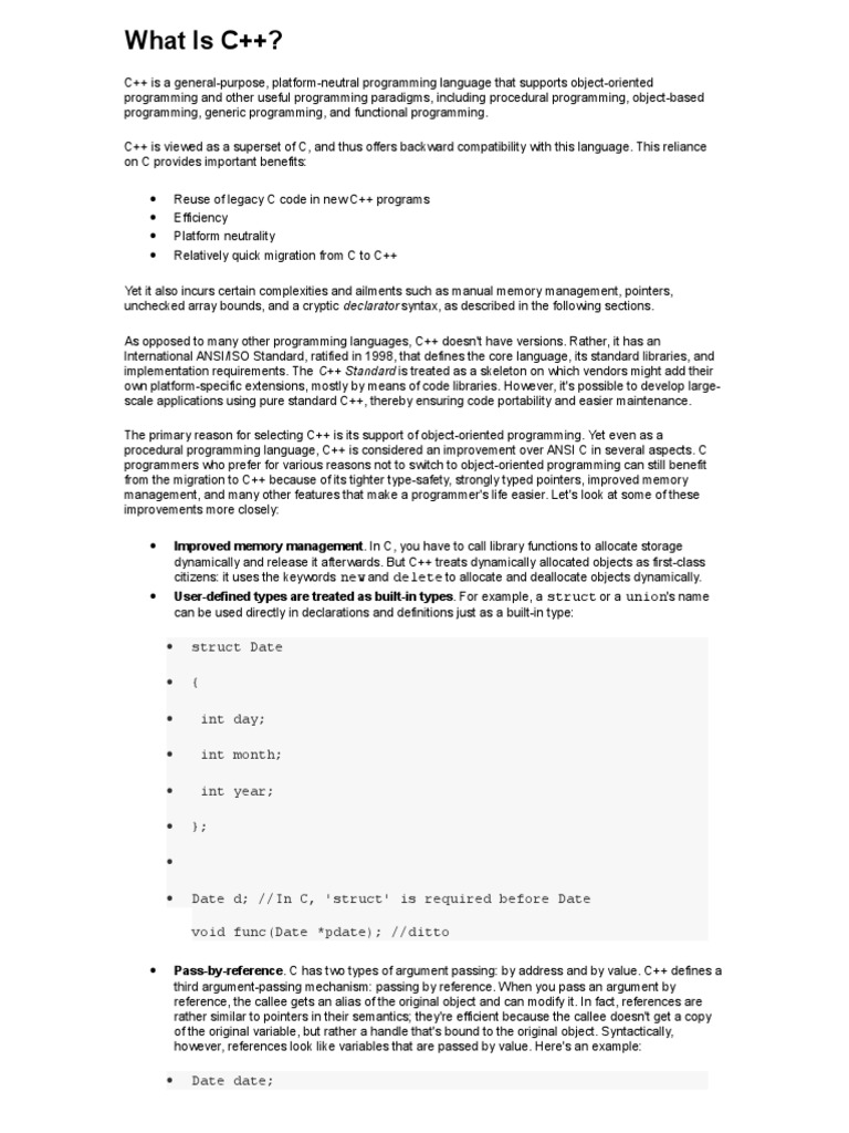 Advance C | PDF | Constructor (Object Oriented Programming) | Programming