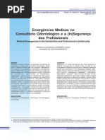 Emergências Médicas No Consultorio Odontologico e a (in)Seguranca Dos Profissionais