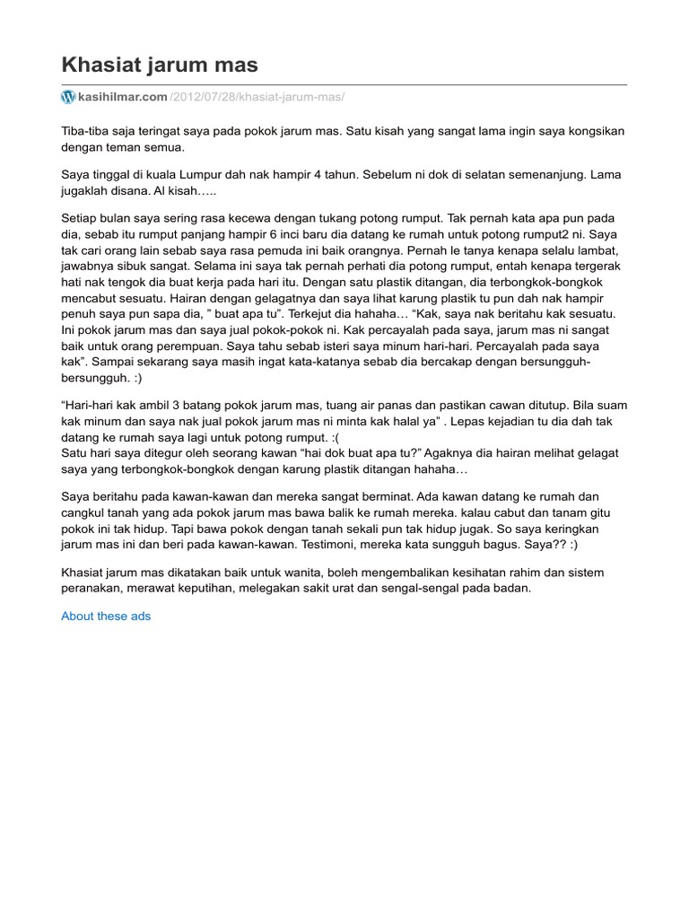 Khasiat Jarum Mas Pdf