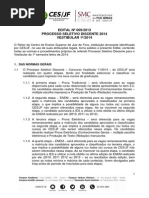 Edital Vestibular 1 2014 Corrigido