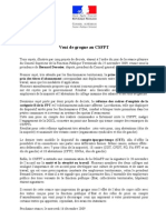 Communiqué de Presse Du CSFPT Du 25 Novembre 2009