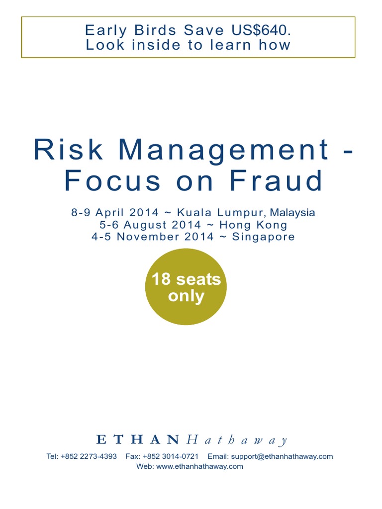 Risk Management Focus OnFraud 2014 | PDF | Fraud | Cheque
