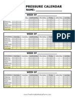 Blood Pressure Calendar