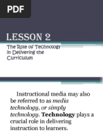 Powerpoint Presentation in Lesson 2 The Role of Technology in Delivering The Curriculum by Sheena E. Bernal