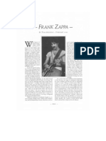 Frank Zappa Interview - Guitar Player Magazine