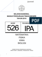 Snmptn Ipa 2010 (Kode Soal 526)